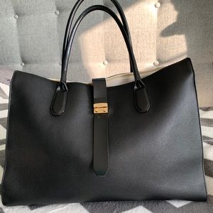 Furla large leather satchel